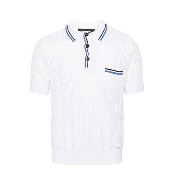 Dsquared2 White Cotton Polo Shirt - NWT - Picture 1 of 5